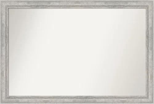 Miniatura 338 de Amanti Art Espejo de baño plateado para sobre fregadero, 23 x 23 pulgadas, espejo cuadrado plateado en ángulo, marco de madera moderno medio, se