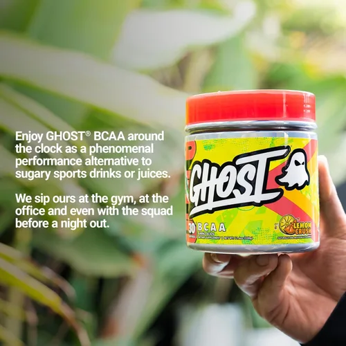 Miniatura 4 de GHOST BCAA Polvo de Aminoácidos, Sabor Limón Triturado - 30 Porciones - Polvo de Aminoácidos Intra, Post y Pre Entrenamiento y Bebida