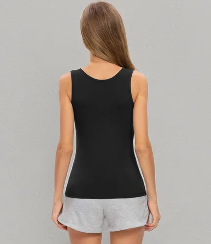 Miniatura 6 de Rosyline Camisetas sin mangas básicas sin mangas para mujer, 4 piezas, camisetas sin mangas