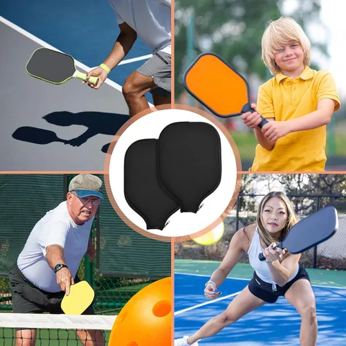 Miniatura 7 de 2 Pcs Pickleball Paddle Covers, Universal Case Size - 8.6 x 12.2 inches Zippered Racket Sleeve, Durable Neoprene Paddle Cover, Paddle Storage Bag