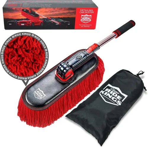 Plumero para Auto Exterior Sin Rayones, Kit de Cepillo Suave para Auto para Camión, SUV, RV y Motocicleta, Pelo de Algodón Encerado, Plumeros con