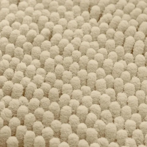 Miniatura 7 de HOMEIDEAS Juego de 3 alfombras de baño, ultra suaves, antideslizantes, absorbentes, de chenilla, juego de alfombrillas de baño para inodoro (beige)