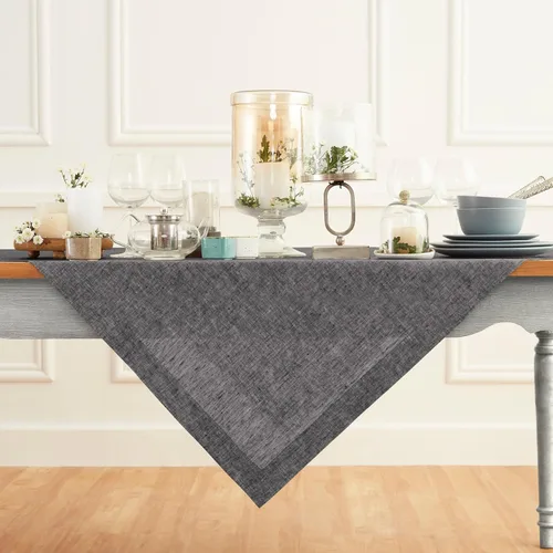 Miniatura 34 de Solino Home - Mantel de lino azul rey de 52 x 52 pulgadas - 100% lino puro cuadrado - Athena, mantel lavable a máquina para Navidad, Año Nuevo