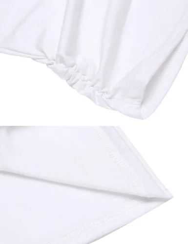 Miniatura 5 de Zeagoo - Camiseta sin mangas elástica de cuello holgado y fruncido, con drapeado lateral, para mujer