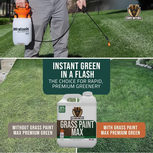Miniatura 2 de Pintura de Césped PetraMax Max para Césped - Mantiene el Césped Verde Perfecto, Aerosol para Césped y Arbustos, Aerosol Verde, Pintura para Usar