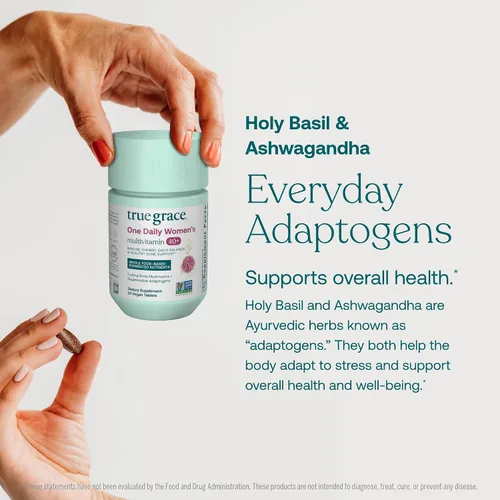 Miniatura 5 de True Grace One Daily Multivitamínico para mujer con más de 40 minerales fermentados, adaptógenos orgánicos y hongos Energía, inmune, apoyo óseo, sin