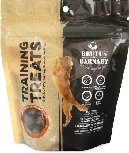 Miniatura 9 de BRUTUS & BARNABY Golosinas de entrenamiento para perros, batata y pollo, golosinas bajas en calorías saludables y totalmente naturales, ideales