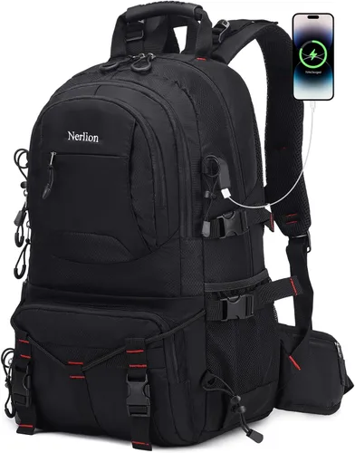 Miniatura 8 de Nerlion Mochila de senderismo de 40L, mochila de viaje para hombres y mujeres, camping, impermeable, mochila de día para senderismo al aire libre