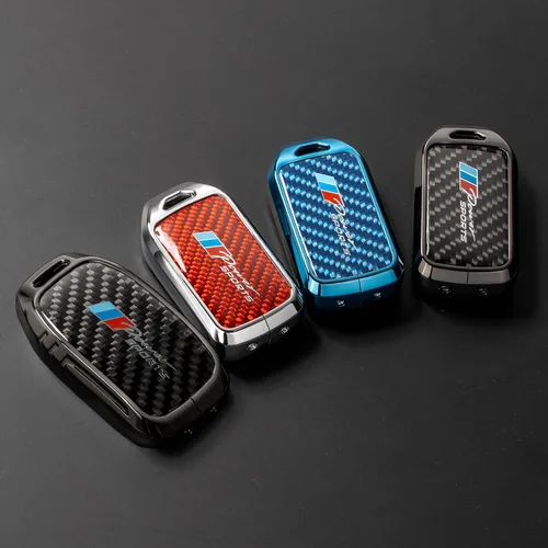 Miniatura 7 de Funda para llavero Honda con llavero, protección de aleación de zinc de fibra de carbono real compatible con 2022 2023 Accord Civic HR-V CR-V Pilot