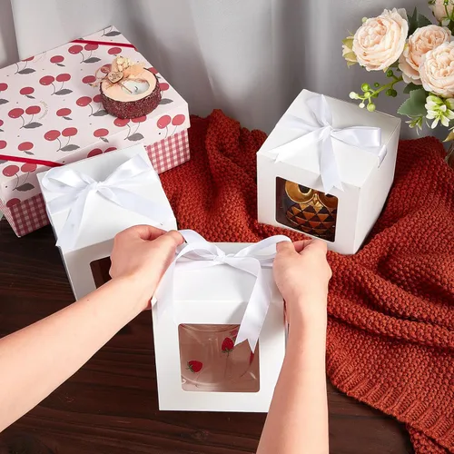 Miniatura 4 de Yeaqee 24 cajas de taza de sublimación para regalo, cajas de taza de café, regalo transparente a granel para tazas de 11 onzas, 12 onzas, 15 onzas