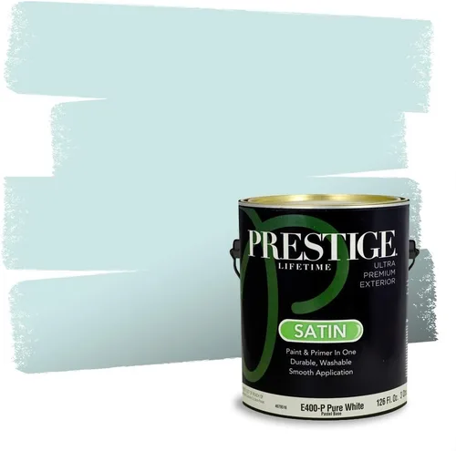 Miniatura 1371 de Pintura Exterior + imprimación PRESTIGE, todo-en-uno, 1 galón, acabado mate, color comparable al Valspar* Royal Gray* VS151-Gris real