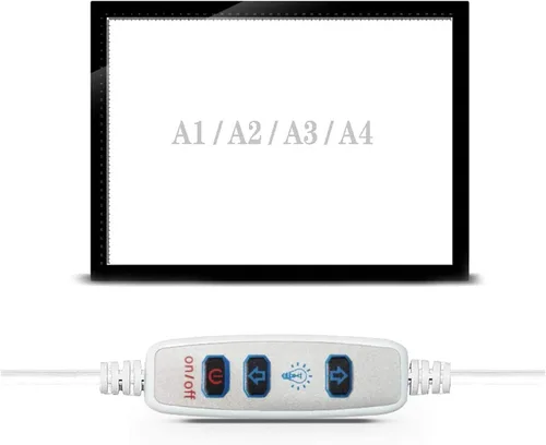 Miniatura 10 de Caja de luz LED para tablero de copia de rastreo, caja de luz LED portátil ultrafina, cable de alimentación USB, brillo regulable, caja de luz LED