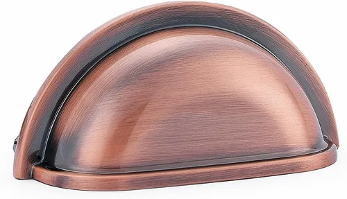 Miniatura 11 de HARPOON Paquete de 10 tiradores para cajones de tazas de latón antiguo, tiradores de gabinete de cocina de 3 pulgadas y 2.992 in