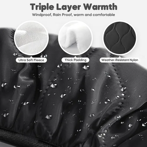 Miniatura 7 de Funda de asiento de automóvil para bebé, impermeable, resistente al viento, forro polar cálido transpirable con cremallera completa para asiento