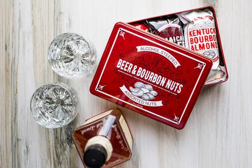 Miniatura 8 de Cesta de regalo de nueces para hombres, anacardos, almendras, cacahuetes en caja de regalo única de lata, regalo de cumpleaños para hombres, cesta