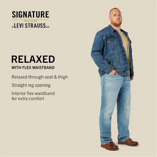 Miniatura 4 de Signature by Levi Strauss & Co. Gold Jeans Flex de ajuste relajado para hombre