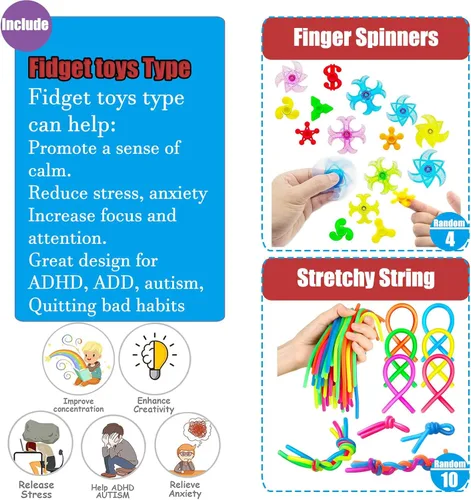 Miniatura 4 de 112 juguetes Pop Party Favors para niños, juguetes antiestrés de primera calidad para niños de todas las edades, surtido de rellenos de piñata