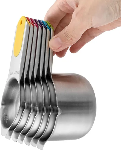 Miniatura 9 de Spring Chef Juego de tazas y cucharas medidoras magnéticas, patentado, imanes fuertes N45, acero inoxidable resistente que cabe en tarros de Varios