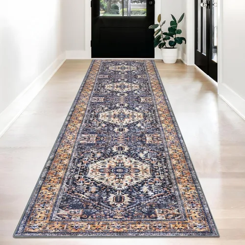 Miniatura 26 de KOZYFLY Alfombra Pequeña de Área 2x3 Pies Alfombras para Entrada Lavable Boho Alfombra de Entrada Antideslizante Tapete de Puerta Interior Entrada