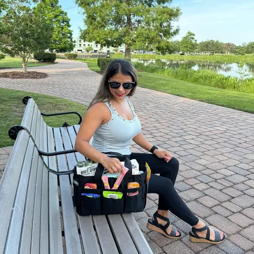 Miniatura 3 de Bolsa Tote para Manualidades, Organizador de Arte, Caddy de Suministros de Limpieza, Bolsa de Transporte con Asa para Múltiples Propósitos, Caddy