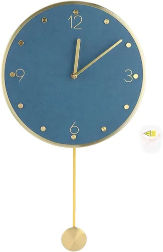 Miniatura 8 de Reloj de pared de péndulo moderno, reloj de pared grande para sala de estar, funciona con pilas, reloj de pared de péndulo silencioso para el hogar