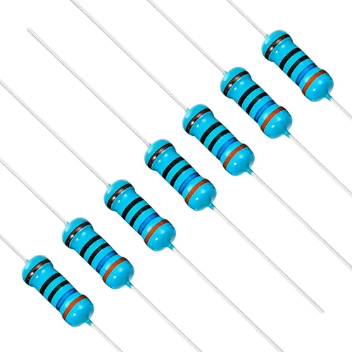 Miniatura 39 de Chanzon 50 piezas 1 W 10 Ω ohm Resistencia de película metálica fija de tolerancia 0.01 ±1% 10R MF Resistencias de agujero pasante con limitación