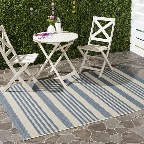 Miniatura 98 de SAFAVIEH Courtyard Collection - Alfombra decorativa, 2.3 x 5 pies, beige y verde oscuro, para interior/exterior, resistente a la intemperie