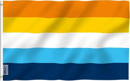 Miniatura 8 de Anley Fly Breeze - Bandera del orgullo abrosexual de 3 x 5 pies, color vivo y a prueba de decoloración, cabecera de lona y doble costura, banderas