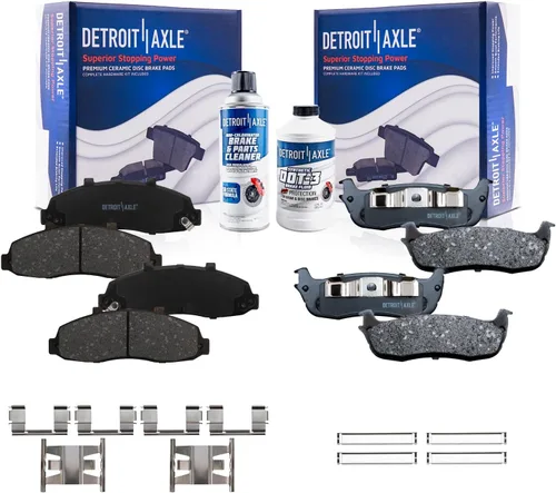 Miniatura 109 de Detroit Axle - Pastillas de freno traseras para Honda Odyssey 2011-2017 Pilot 2007-2013 MDX 2010-2013 ZDX 2010-2013 Pastillas de freno de cerámica