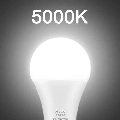 Miniatura 3 de Bombillas LED, bombillas LED A19 equivalentes a 100 W, luz blanca diurna de 13 W, 5000 K, bombillas LED de base media E26, 1500 lúmenes,