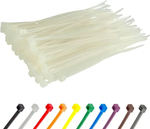 Miniatura 79 de GTSE - Paquete de 100 bridas con cremallera de 20.3 cm, color plateado/gris, 8.06 kg de resistencia, bridas de nailon grises resistentes a los rayos