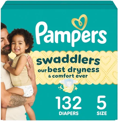 Miniatura 42 de Pañales Pampers Swaddlers, Talla 1 (8-14 libras), 198 unidades, absorbentes, mantiene al bebé seco y cómodo, pañal desechable seguro para la piel