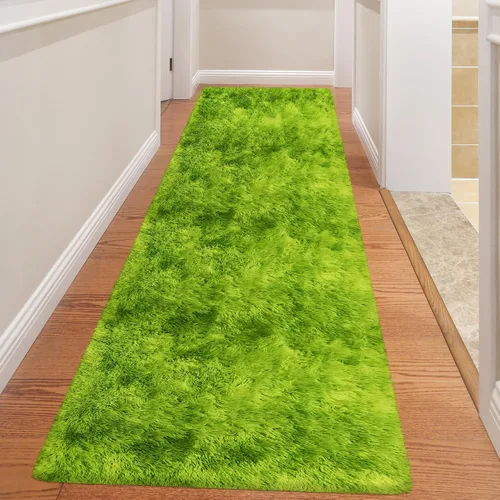 Miniatura 113 de Alfombras de pasillo beige de 2 x 6 pies para dormitorio, sala de estar, alfombra de felpa suave y esponjosa, alfombra de pasillo para pasillos