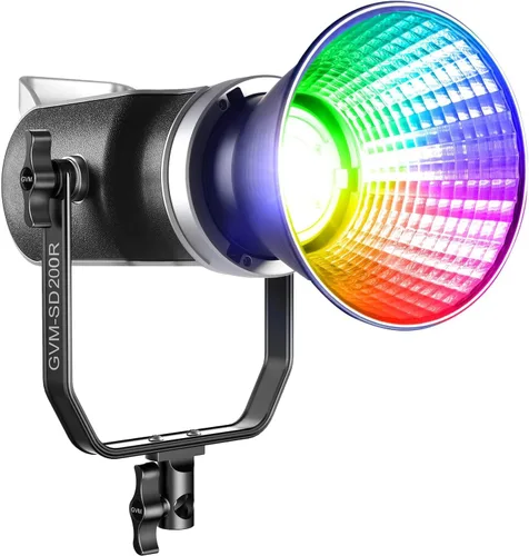 Miniatura 9 de GVM - Kit de luz de video RGB de 200 W, luz de estudio LED bicolor con caja de luz de linterna de 26 pulgadas, iluminación de fotografía