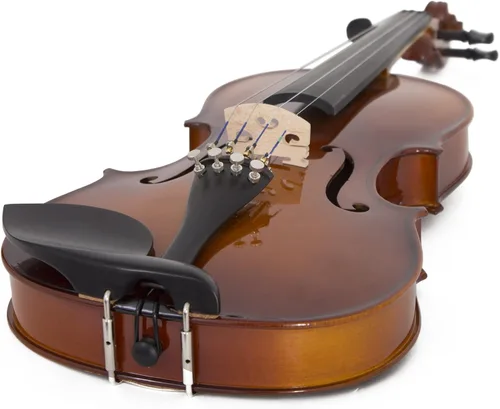 Miniatura 4 de Cecilio 1/2 Violín de madera maciza con estuche rígido, arco, colofonia, afinador, soporte para los hombros y libro de lecciones – Ideal