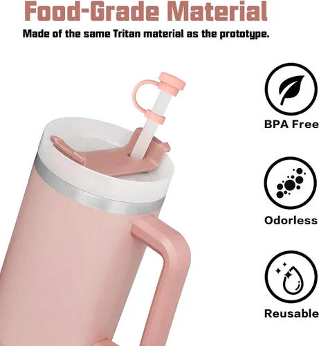Miniatura 6 de Accesorios de repuesto para tapa de pajita, tapón antiderrame para vaso Stanley Cup de 40 oz y 30 oz Quencher, accesorios para vaso de 6 pajitas 6