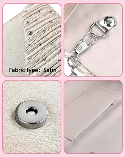 Miniatura 5 de TINDTOP Bolsos de mano de noche para mujer, bolsos de mano para boda, fiesta, cóctel, graduación, bolsa cruzada de hombro tipo sobre for Formal