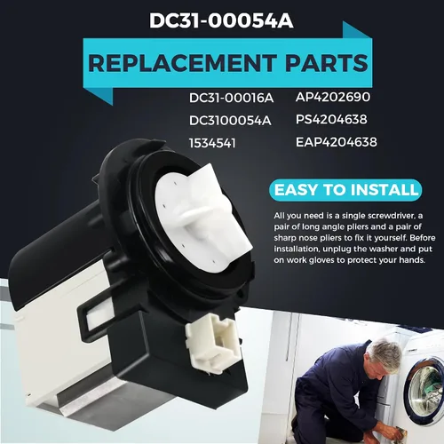Miniatura 3 de El motor de la bomba de drenaje de la lavadora DC31-00054a apto para lavadora Sam-sung reemplaza DC31-00016A 1534541 AP4202690 por Appliancemate