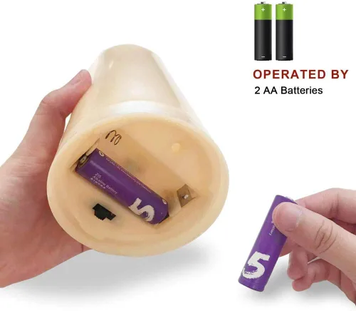 Miniatura 3 de Velas LED parpadeantes sin llama, juego de 6 velas (6 pulgadas de alto x 3 pulgadas), velas impermeables sin llama, plástico de resina, uso
