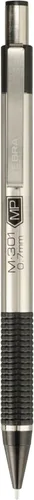 Miniatura 5 de Zebra Pen M-301 - Lápiz mecánico, barril de acero inoxidable, punta media, 0.028 in, agarre negro (paquete de 1)