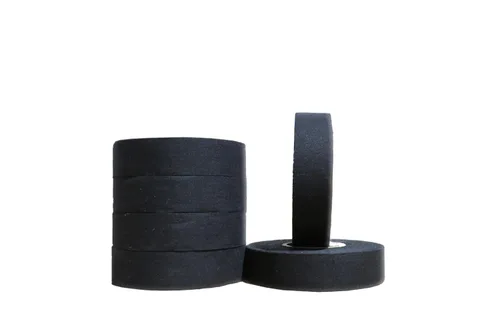 Mylec Cinta deportiva negra, 6 unidades, adhesivo de calidad, duradero, material de algodón transpirable, 1 pulgada x 10 yardas, cinta perfecta para