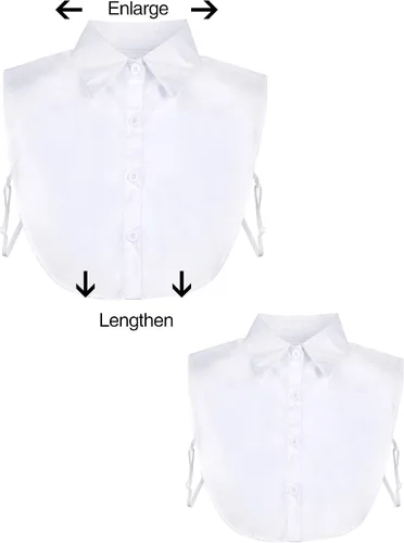 Miniatura 7 de Tatuo Cuello falso de camisa para mujer, 2 unidades, cuello dickey