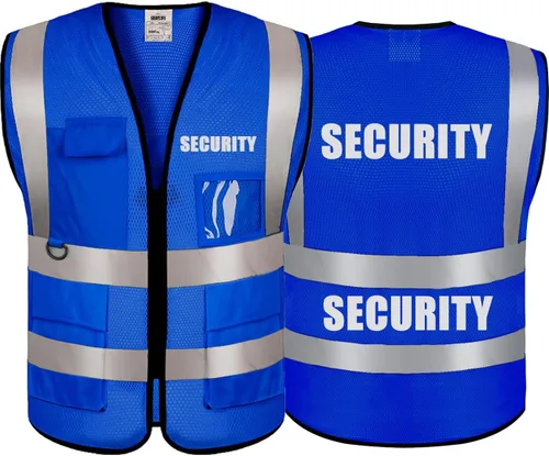 Miniatura 29 de BeautyWill Chalecos de seguridad de alta visibilidad clase 2 con certificación ANSI Chaleco de trabajo de seguridad con cremallera frontal