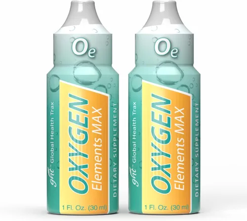 GHT Oxygen Elements Max - Gotas de oxígeno líquido en botella de 1 onza, suplemento portátil, refuerza la resistencia y la resistencia, limpia las