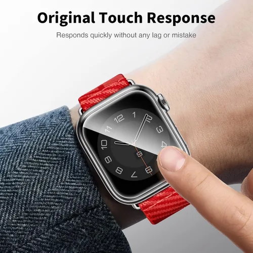 Miniatura 5 de LK Paquete de 6 protectores de pantalla para Apple Watch de 1.772 pulgadas Series 9, 8, 7 [Nueva versión], protector de pantalla de TPU suave Azul