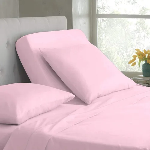 Miniatura 6 de Base de cama ajustable – Juego de sábanas de cabeza dividida superior tamaño Queen – Sábanas de 100% algodón egipcio sólido color azul aguamarina