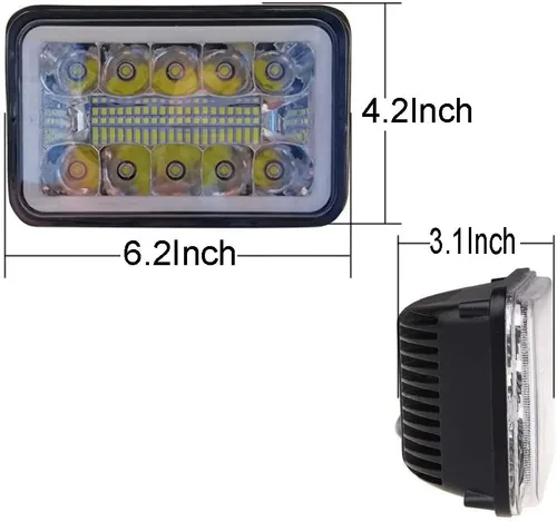 Miniatura 3 de 4 faros delanteros de repuesto aprobados por DOT de 4 x 6 pulgadas, H4651, H4652, H4656, H4666, H6545, compatibles con sonda Peterbilt Kenworth