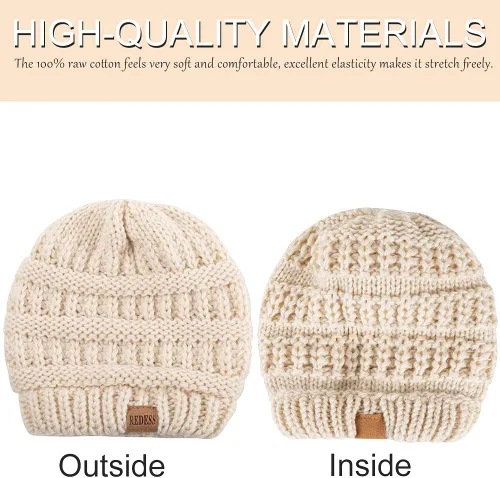 Miniatura 3 de REDESS Sombreros cálidos de invierno para bebés, niños pequeños y niños pequeños Beanie Knit Cap Girls Boys
