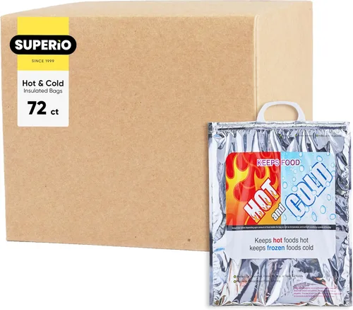 Miniatura 51 de Superio Bolsas aisladas para bebidas frías y calientes para entrega de alimentos, bolsas de compras de comestibles, almacenamiento de alimentos