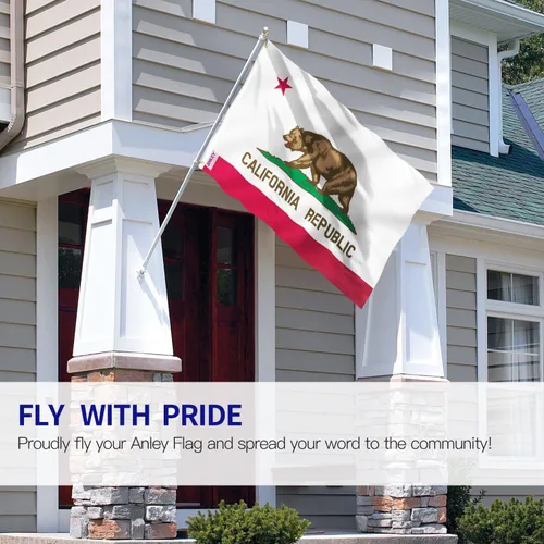 Miniatura 2 de Anley Fly Breeze - Bandera del estado de California de 3 x 5 pies, color vivo y a prueba de decoloración, cabecera de lona y doble costura, banderas